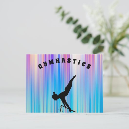 Gymnastik Akademie für Studenten Urlaub Postkarte (Stehend Vorderseite)