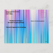 Gymnastik Akademie für Studenten Urlaub Postkarte (Rückseite)