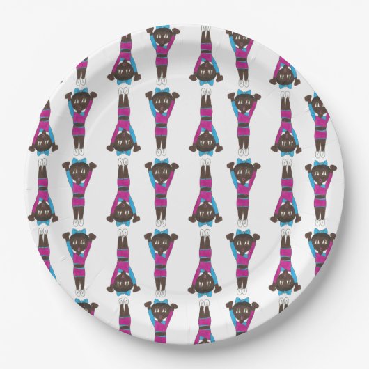 Gymnastik Akrobatik Tanz Erwägung Acro Gymnast Pappteller (Vorderseite)