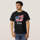 Gymnastik, amerikanische Flagge T-Shirt (Vorne ganz)