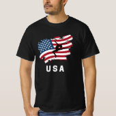 Gymnastik, amerikanische Flagge T-Shirt (Vorderseite)