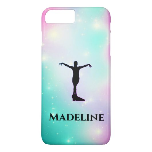 Gymnastik Apple iPhone Case - Personalisieren mit/ (Rückseite)