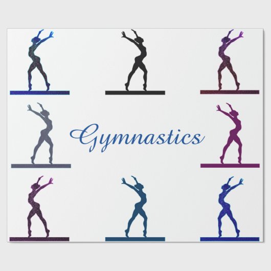 Gymnastik Balance Beam Geschenkpapier (Flach)