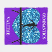 Gymnastik Balance Beam Lila Aquamarin Fleecedecke (Vorderseite (Horizontal))