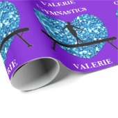 Gymnastik Balance Beam Lila Aquamarin Geschenkpapier (Rolleneckpunkt)