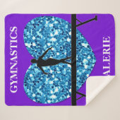 Gymnastik Balance Beam Lila Aquamarin Sherpadecke (Vorderseite (Horizontal))