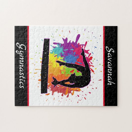 Gymnastik Balance Beam Paint Spritzer Puzzle (Horizontal)
