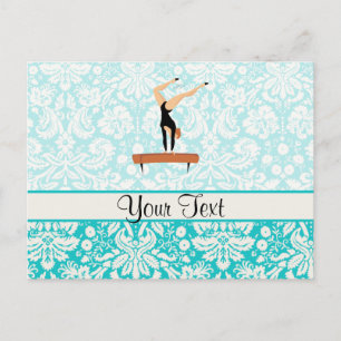 Gymnastik Balance Beam Postkarte