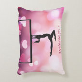 Gymnastik Balance Bier rosa Herzen Dekokissen (Vorderseite(Vertikal))