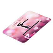 Gymnastik Balance Bier rosa Herzen Magnet (Linke Seite)