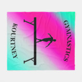 Gymnastik Balance Minze und Fuchsia Fleecedecke (Vorderseite (Horizontal))