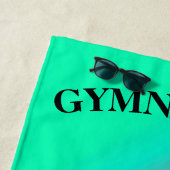 Gymnastik Balance Minze und Fuchsia Strandtuch (Beispiel)