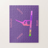 Gymnastik Balance Strahl Puzzle. Personalisierter  Puzzle (Vertikal)