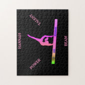 Gymnastik Balance Strahl Puzzle. Personalisierter Puzzle (Vertikal)