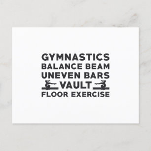 Gymnastik Balanceabstand unübertroffene Bars Vault Postkarte