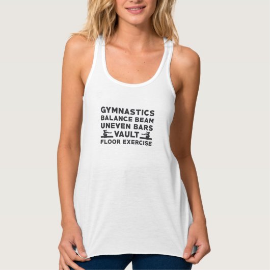 Gymnastik Balanceabstand unübertroffene Bars Vault Tank Top (Vorderseite)
