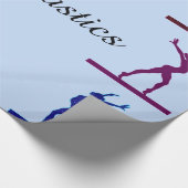 Gymnastik Balancebar sehr hell blau Geschenkpapier (Ecke)
