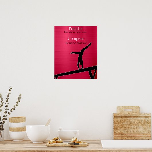 Gymnastik / Balanceposter Poster (Küche)