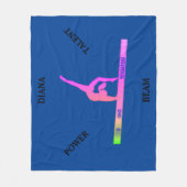 Gymnastik balanciert Balkendecke. Custom. Fleecedecke (Vorderseite)