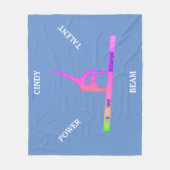 Gymnastik balanciert Balkendecke. Custom. Fleecedecke (Vorderseite)