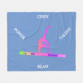 Gymnastik balanciert Balkendecke. Custom. Fleecedecke (Vorderseite (Horizontal))