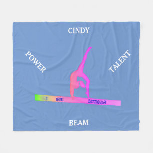Gymnastik balanciert Balkendecke. Custom. Fleecedecke