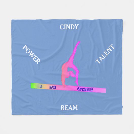 Gymnastik balanciert Balkendecke. Custom. Fleecedecke (Vorderseite (Horizontal))