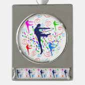 Gymnastik Banner-Ornament Silber (Vorderseite)