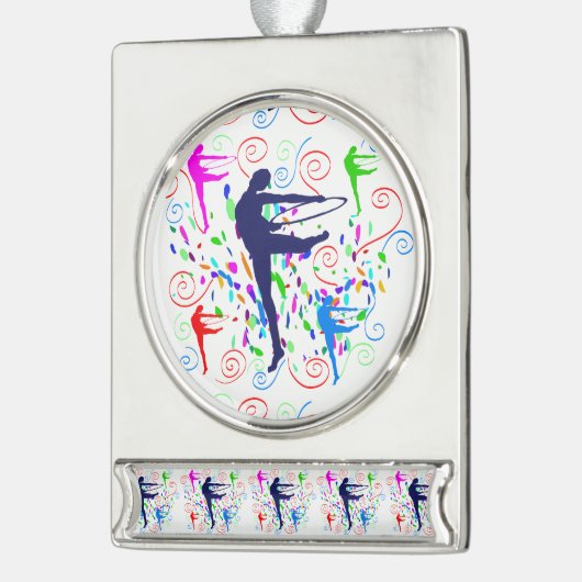 Gymnastik Banner-Ornament Silber (Links)