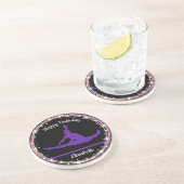 Gymnastik Bars Geburtstag in Lila und schwarz Getränkeuntersetzer (Seite)