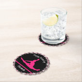 Gymnastik Bars Geburtstag in Rosa und Schwarz Untersetzer (Vor Ort)