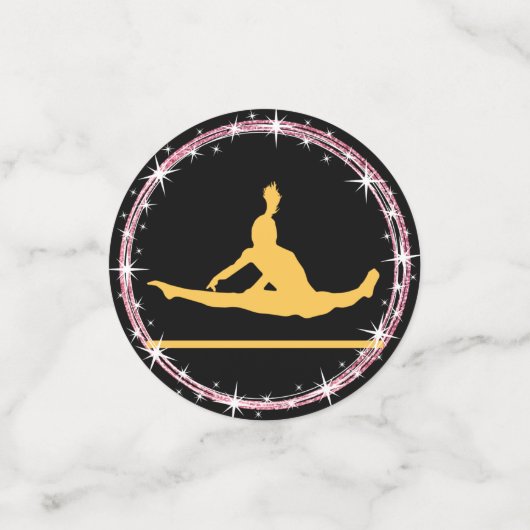 Gymnastik Bars Geburtstag Konfetti (Klein Vorderseite)