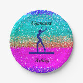Gymnastik-    Bauch SparklePaper Plate Pappteller (Vorderseite)