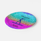 Gymnastik-    Bauch SparklePaper Plate Pappteller (Schrägansicht)