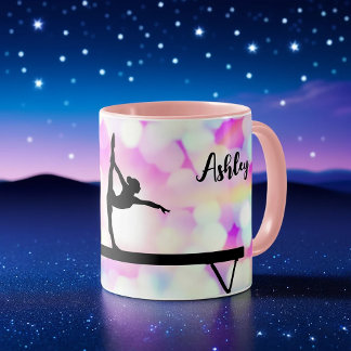 Gymnastik Beam Bokeh Tasse mit dem Namen für Gymna