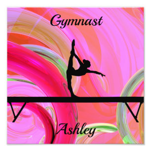 Gymnastik Beam Bold Abstrakt Custom Fotodruck