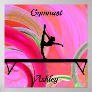 Gymnastik Beam Bold Abstrakt Custom Poster
