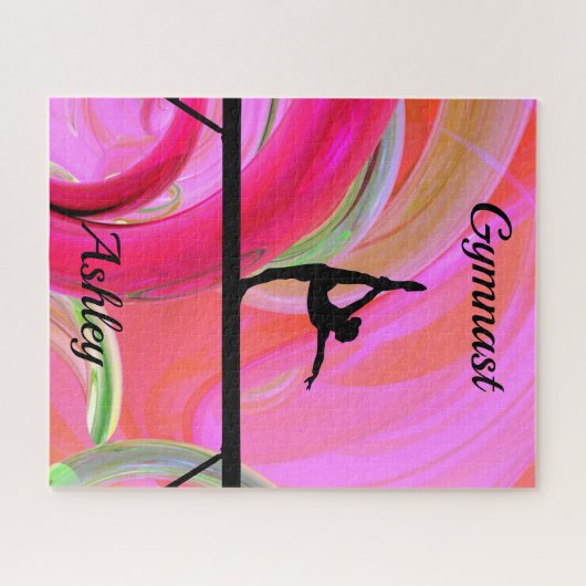 Gymnastik Beam Bold Abstrakt Custom Puzzle (Horizontal)