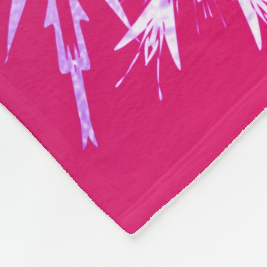 Gymnastik Beam Fuchsia Snowflake Fleecedecke (Ecke)
