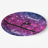 Gymnastik Beam Glam Pappteller (Schrägansicht)