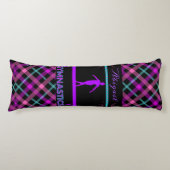 Gymnastik Beam Pink Lila Aquamarines Tartan Seitenschläferkissen (Vorderseite)