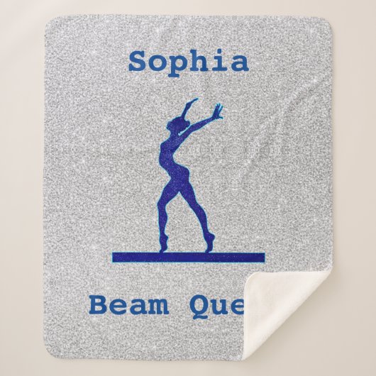 Gymnastik Beam Queen Blue / Silver Sherpa Blanket Sherpadecke (Vorderseite)
