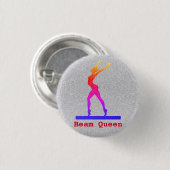 Gymnastik Beam Queen Rainbow Button Buttons (Vorne & Hinten)