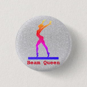 Gymnastik Beam Queen Rainbow Button Buttons