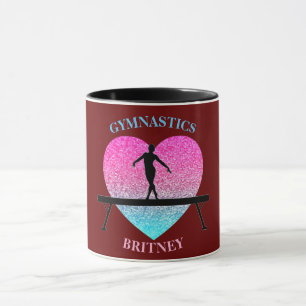 Gymnastik Beam Sparkle Herz Burgund Tasse