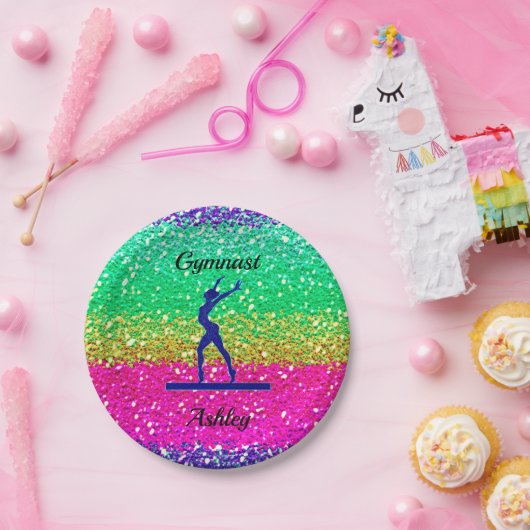 Gymnastik Beam Sparkle    Pappteller (Party)