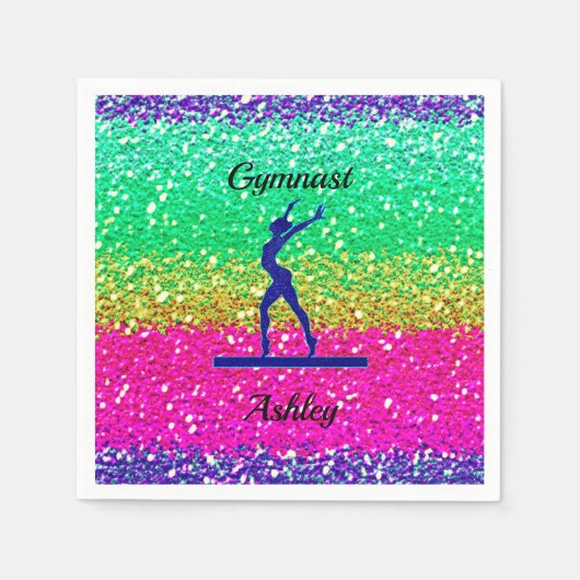Gymnastik Beam Sparkle Serviette (Vorderseite)