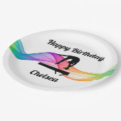 Gymnastik Beam Swirl Happy Birthday Paper Teller (Schrägansicht)