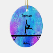 Gymnastik Beam Watercolor Keramik Ornament (Rechts)