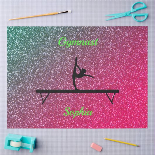 Gymnastik Beam Watermelon Sparkle Seidenpapier (Basteln)